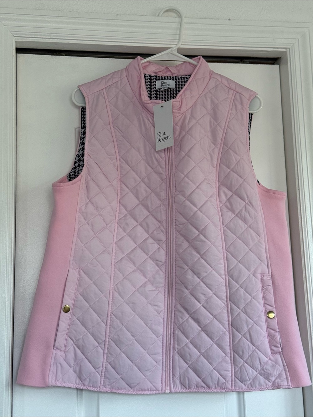 Kim Rogers Light Pink Quilted Sleeveless Vest